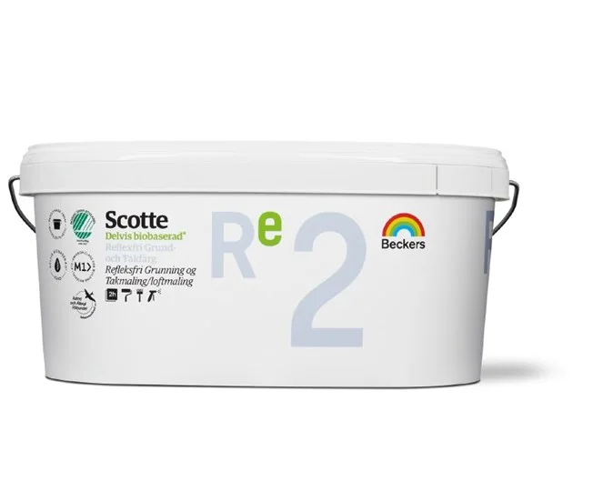 Scotte Re2 Grund- och Takfärg 4 L Vit