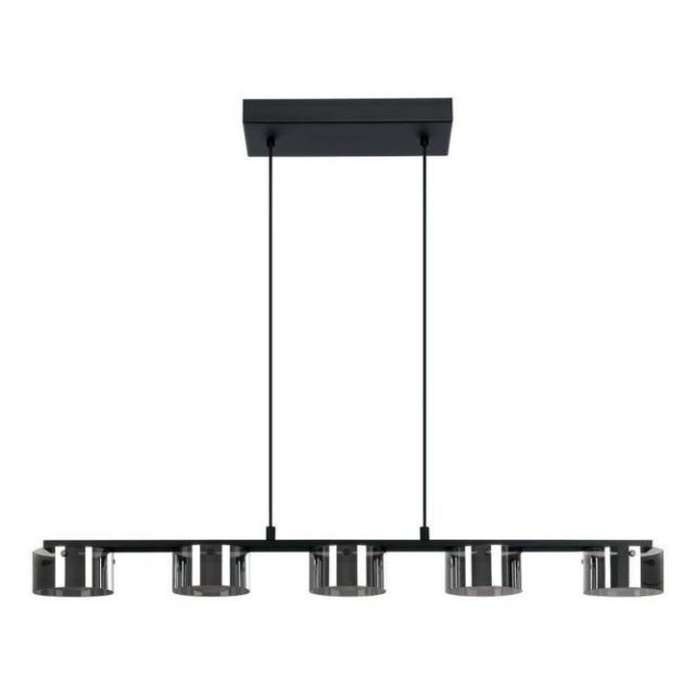 Takpendel Eglo Copillos Svart/Transparent med 5 Lampor