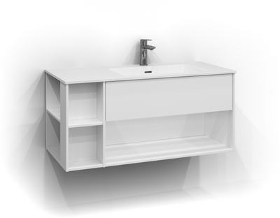 TVÄTTSTÄLLSSKÅP SVEDBERGS EPOS PLAN VIT 1LÅD ÖPPEN PUSH 100X45,3X45CM HÖ