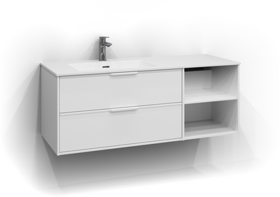 TVÄTTSTÄLLSSKÅP SVEDBERGS EPOS RELIEF VIT 2+0L ÖPPEN INTHT 120X45,3X45CM VÄ