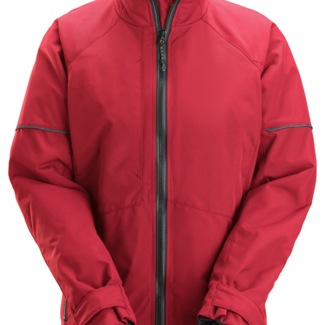 DAMJACKA SNICKERS WORKWEAR AW FODRAD CHILI/SVART, STL XS