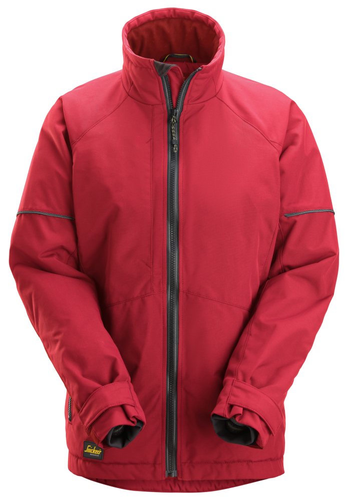 DAMJACKA SNICKERS WORKWEAR AW FODRAD CHILI/SVART, STL XS