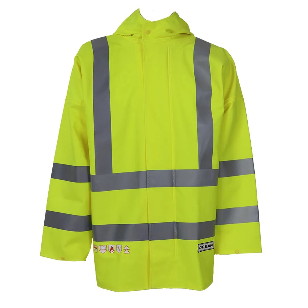 Ocean Abeko Coulomb Premium Regnjacka flamvarsel, gul XL