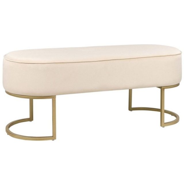Sittbänk Milry Krämvit/guld