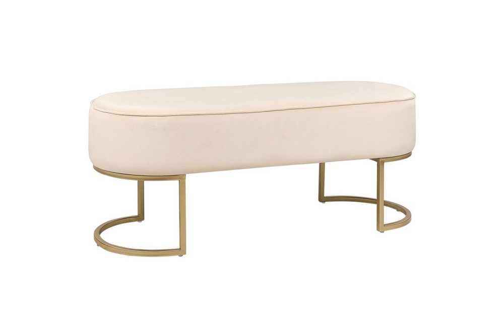 Sittbänk Milry Krämvit/guld