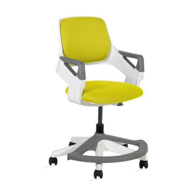 Barnstol Rookee För 4-14År 64x64xh76-93 cm Gul/Vit