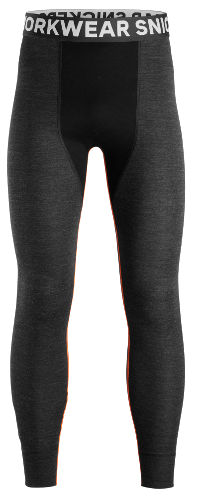 UNDERSTÄLLSBYXA SNICKERS WORKWEAR MERINO, ANTRACITE/SVART STL M