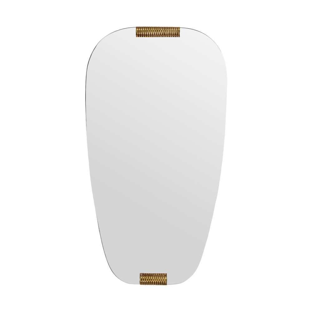 Clips spegel 32x58 cm, Gyllene