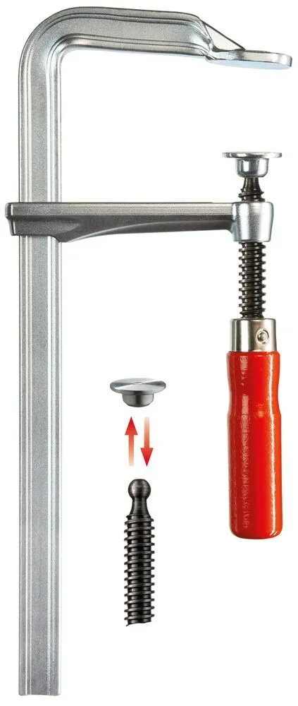 Bessey GZ20 Skruvtving Glansförzinkad, T-handtag, kraftig spänntryck Spännvidd 200 och djup 100 mm