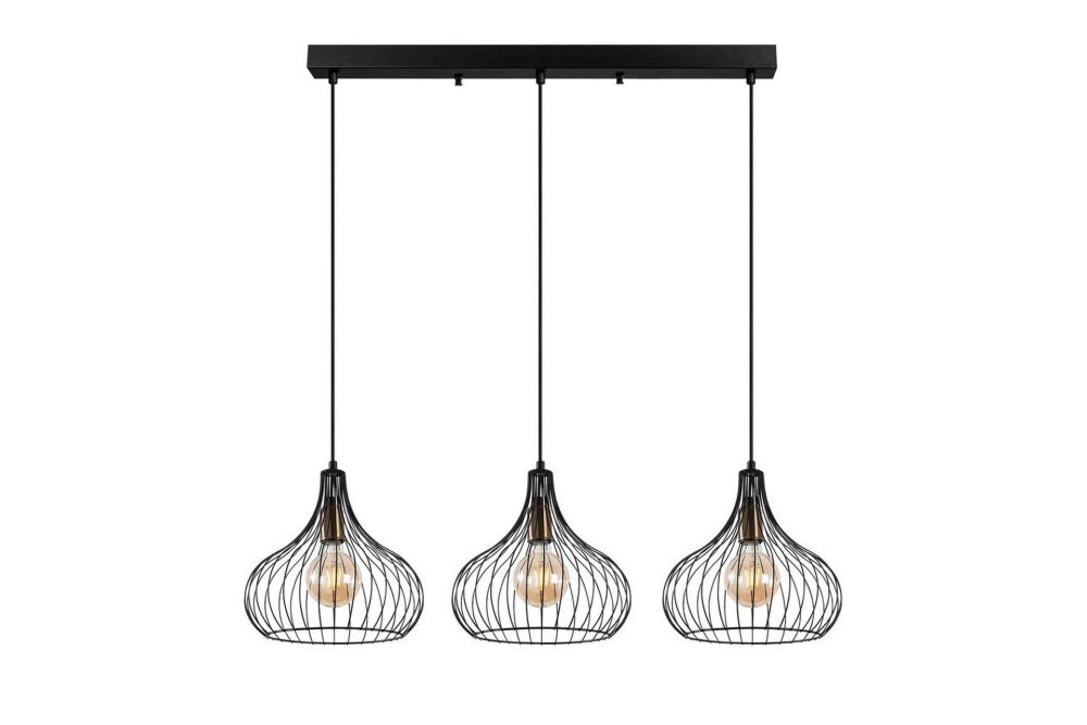 Taklampa Kiron Svart / Antik Tre