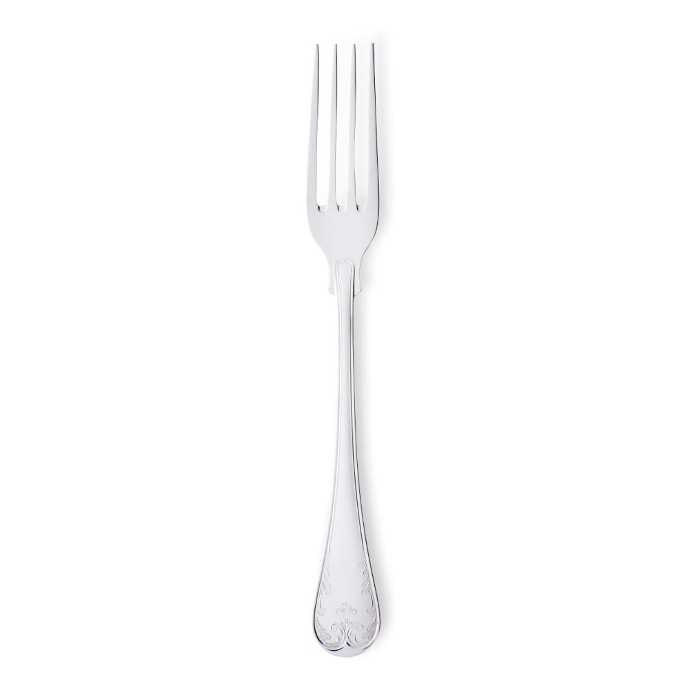 Gammal Fransk matgaffel nysilver, 20 cm