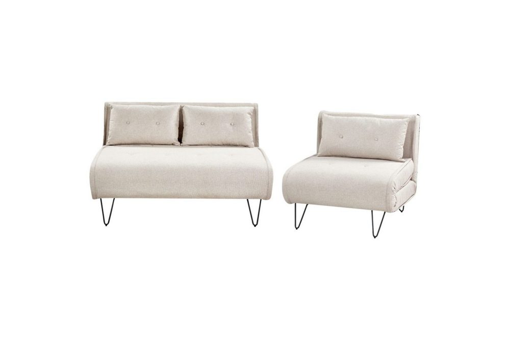 Soffgrupp Vestfold Beige/svart, Polyester