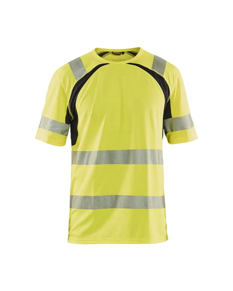 Blåkläder 339710133399XS T-shirt varselgul/svart, UV-skyddad Stl XS