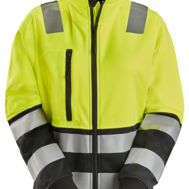 JACKA SNICKERS WORKWEAR DAM 8073 KL 2 GUL XL, VARSELGUL/SVART