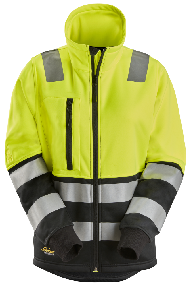 JACKA SNICKERS WORKWEAR DAM 8073 KL 2 GUL XL, VARSELGUL/SVART