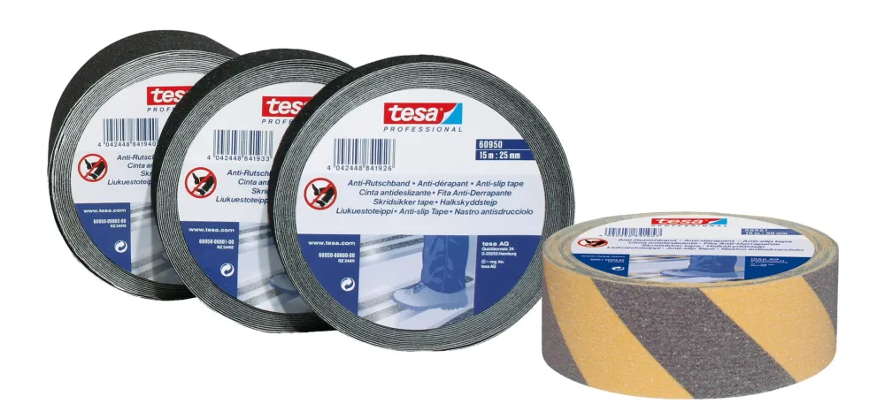 Tesa 60950 Halkskyddstejp 15 m x 25 mm, svart