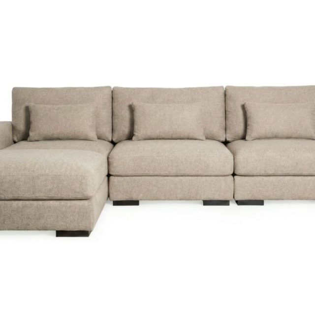Dubai Extra djup 4-sits Modulsoffa med divan höger i tyg vändbar Extra Djup