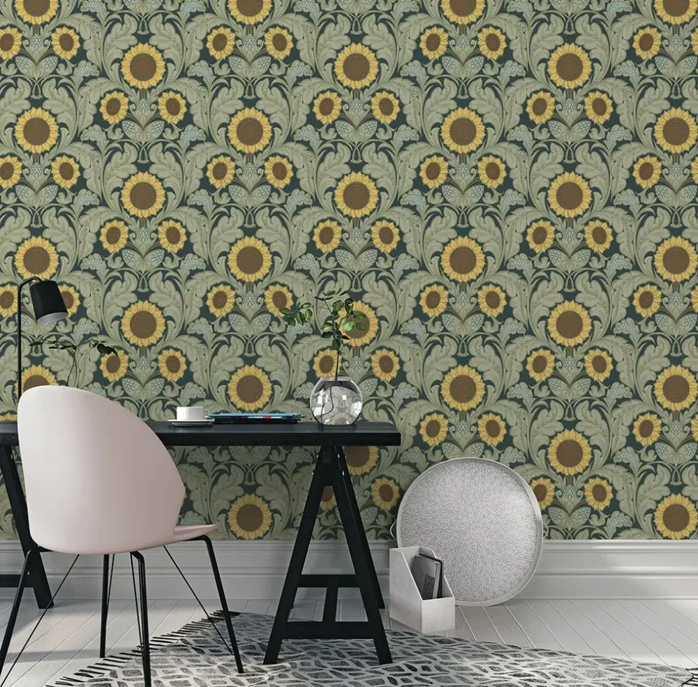 Galerie Wallcoverings Off the Wall LB25152 Tapet Sunnyside Up Gul/grön/blå