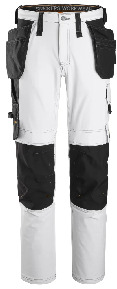 Snickers Workwear 6271 AllroundWork Arbetsbyxa stretch, vit/svart 48