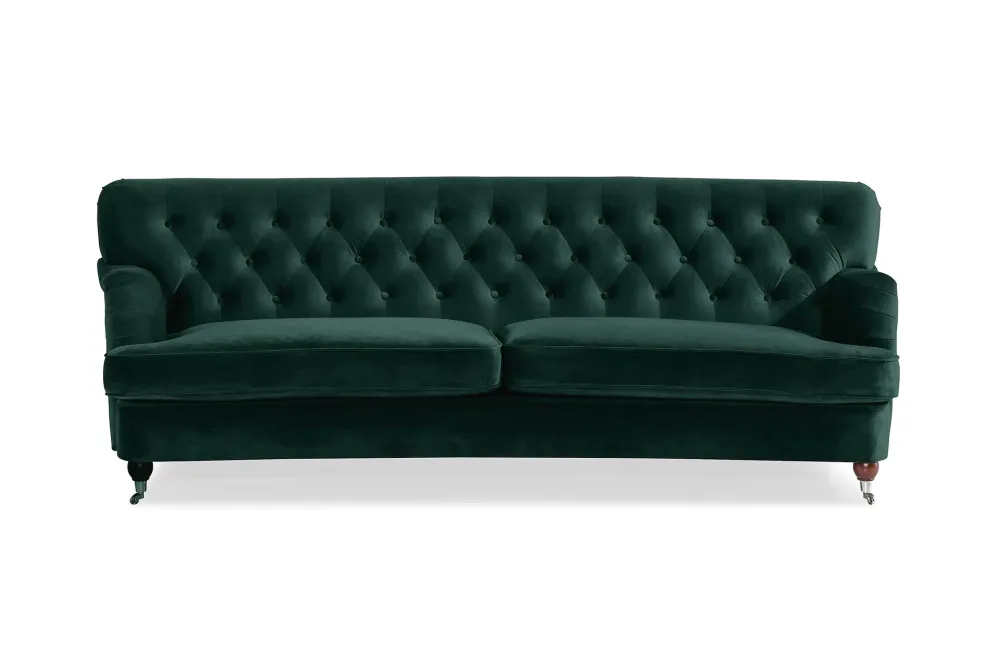 Howard Riviera 3-sits Svängd Sammetssoffa