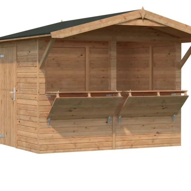 Palmako Stella Kiosk 5,2 m²/inv. 5 m², utan golv, brun, impr.