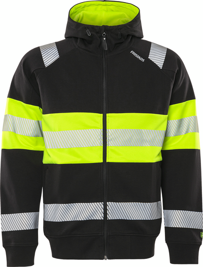 JACKA 7532 GKC SWEATSHIRT HUVA KL 1 GUL/SVART STL XS