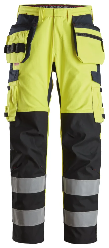 Snickers Workwear 6264 Arbetsbyxa varsel, gul/marinblå 148