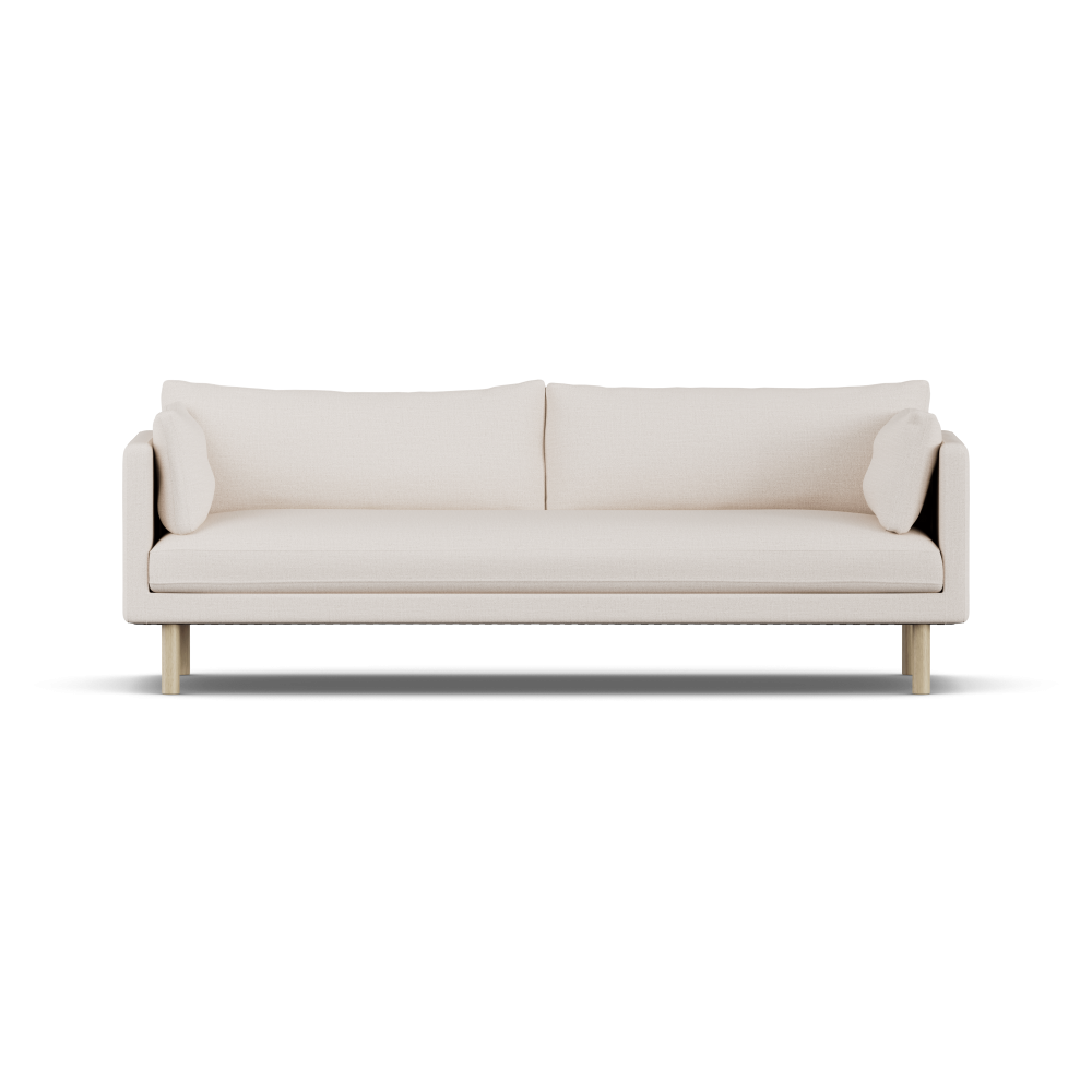Linnevik soffa, Same Off White 6671-vitoljad ek, 4-sits