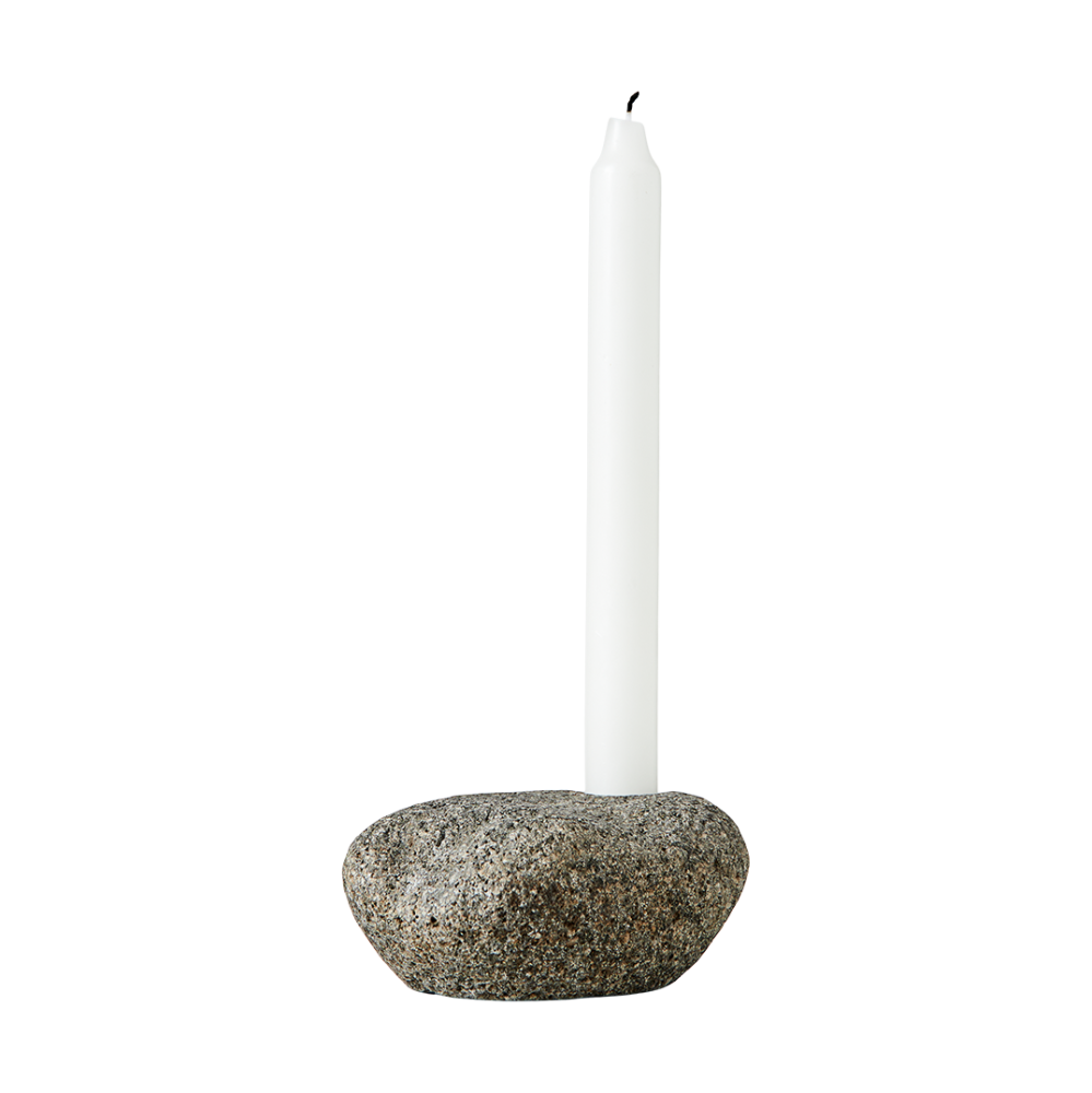 Valley ljusstake 6 cm, Natursten
