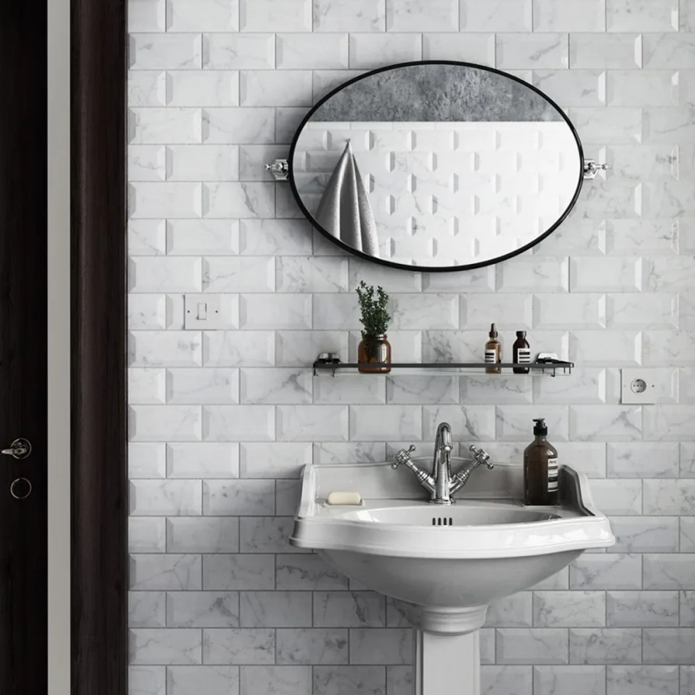 Kakel Carrara Metro Fasad Vit, 7.5x15cm | Stuvbutiken - Bild 3
