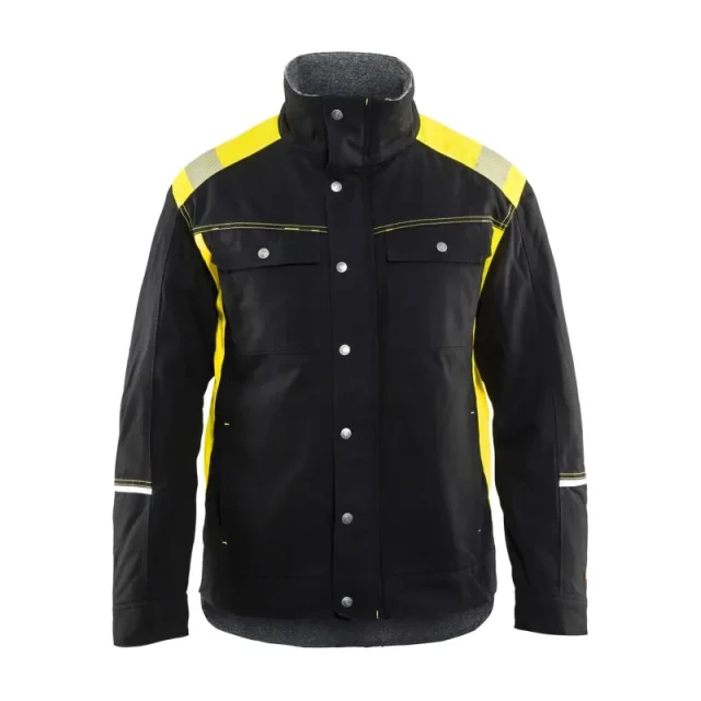 Blåkläder 491513709933M Vinterjacka svart/varselgul, hantverksjacka Stl M