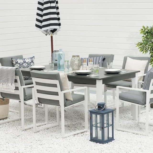 Pancole Trädgårdsmöbelset Med Utebord+6 Utestolar
