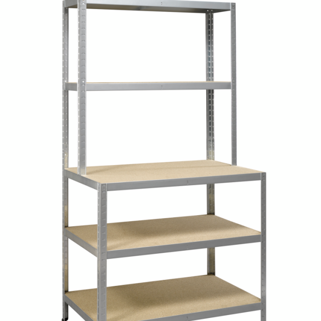ARBETSBORD MED HYLLARNA 2+1 IRONSIDE