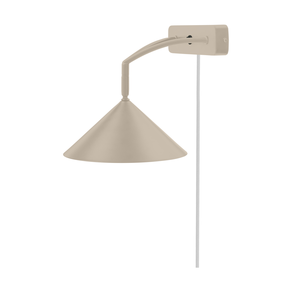 Curve vägglampa, Beige