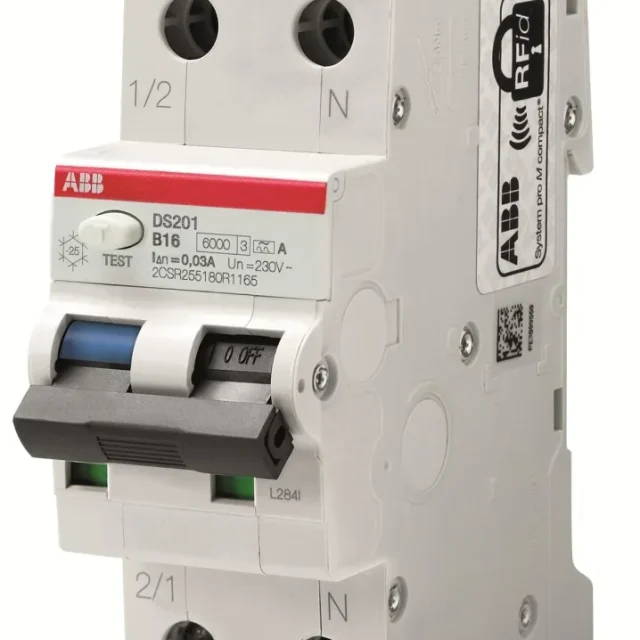 ABB 2CSR255180R3067 Personskyddsautomat 6kA, K-karakteristik, typ A DS201 K6 A300