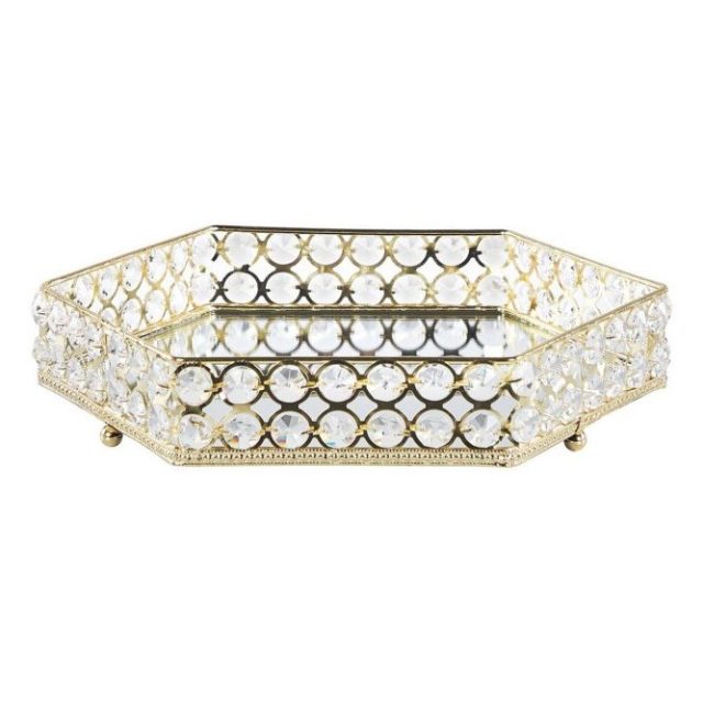 Bricka Vatan Guld, 28x25x6 cm