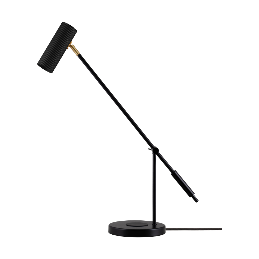 Hubble Read bordslampa med trådlös laddning, Svart