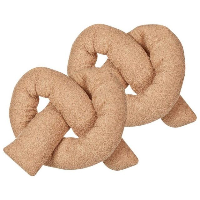 Prydnadskuddar Gladiolus set om 2 Ljusbrun
