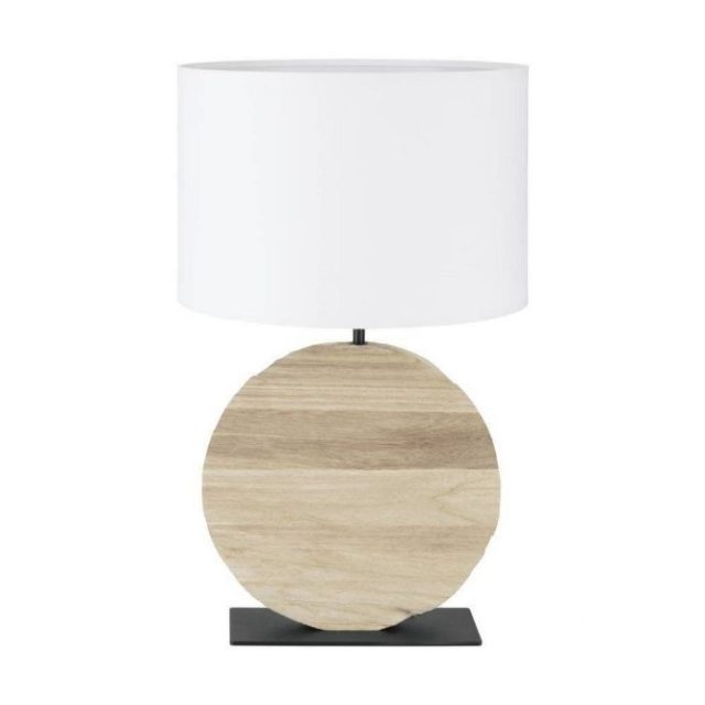 Bordslampa Eglo Contessore Rund Vit/Trä