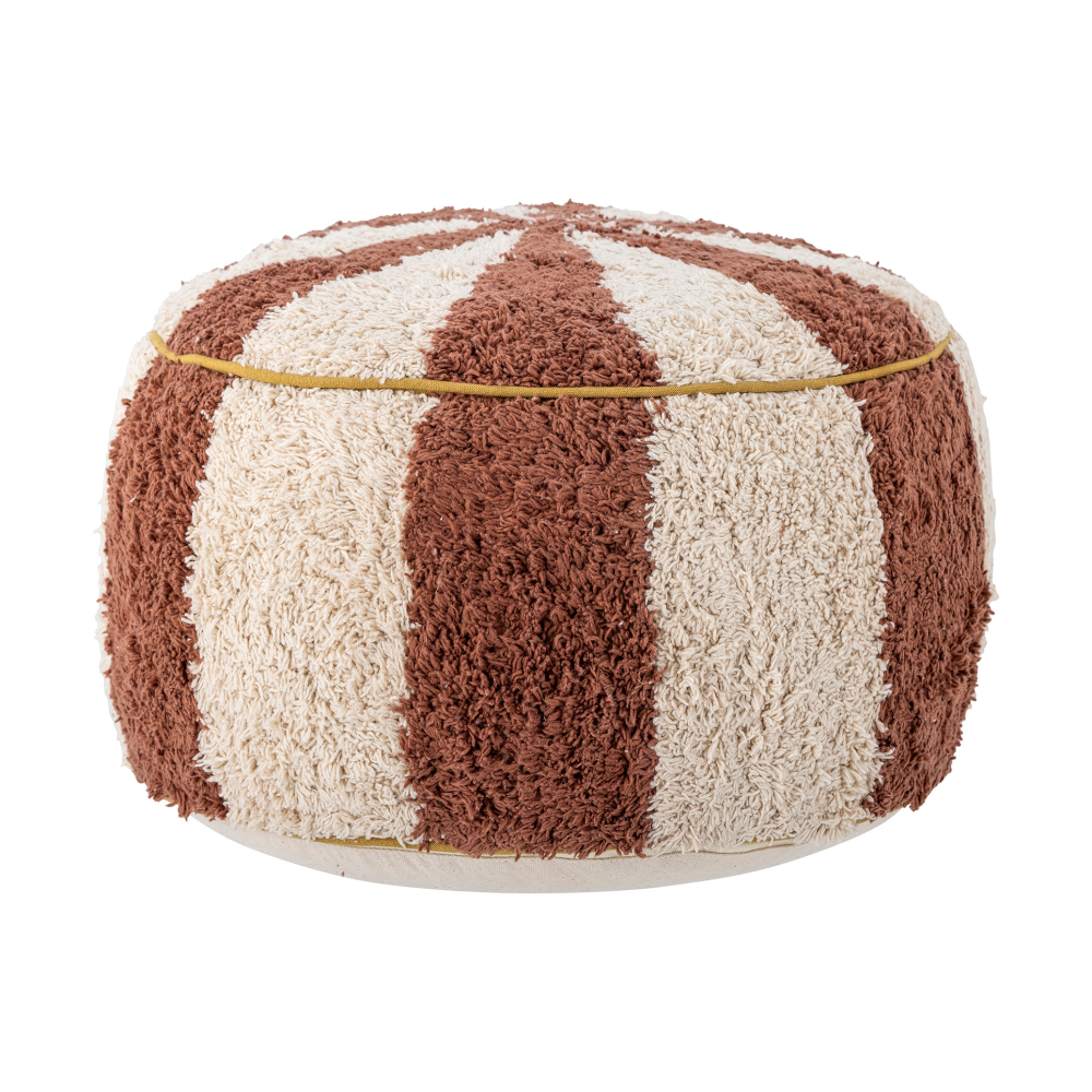 Charoline sittpuff Ø44 cm, Brun-vit