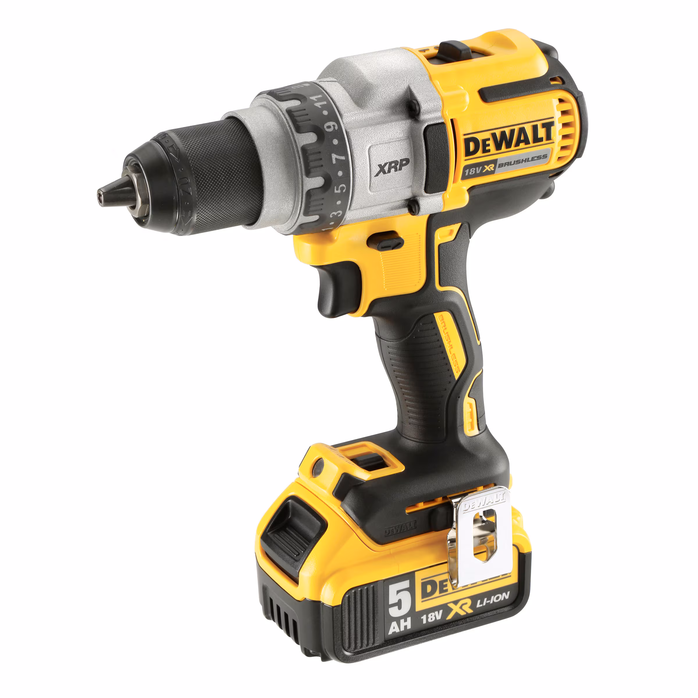 Kjøp Dewalt Bor/skrutrekker DCD991P2 18V, med 2 stk 5 Ah-batterier & lader