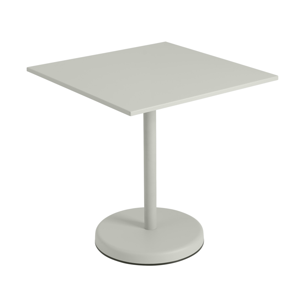 Linear steel café table V2 bord 70x70 cm Grey