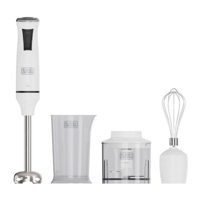 Stavmixerset Black+Decker 750W Vit