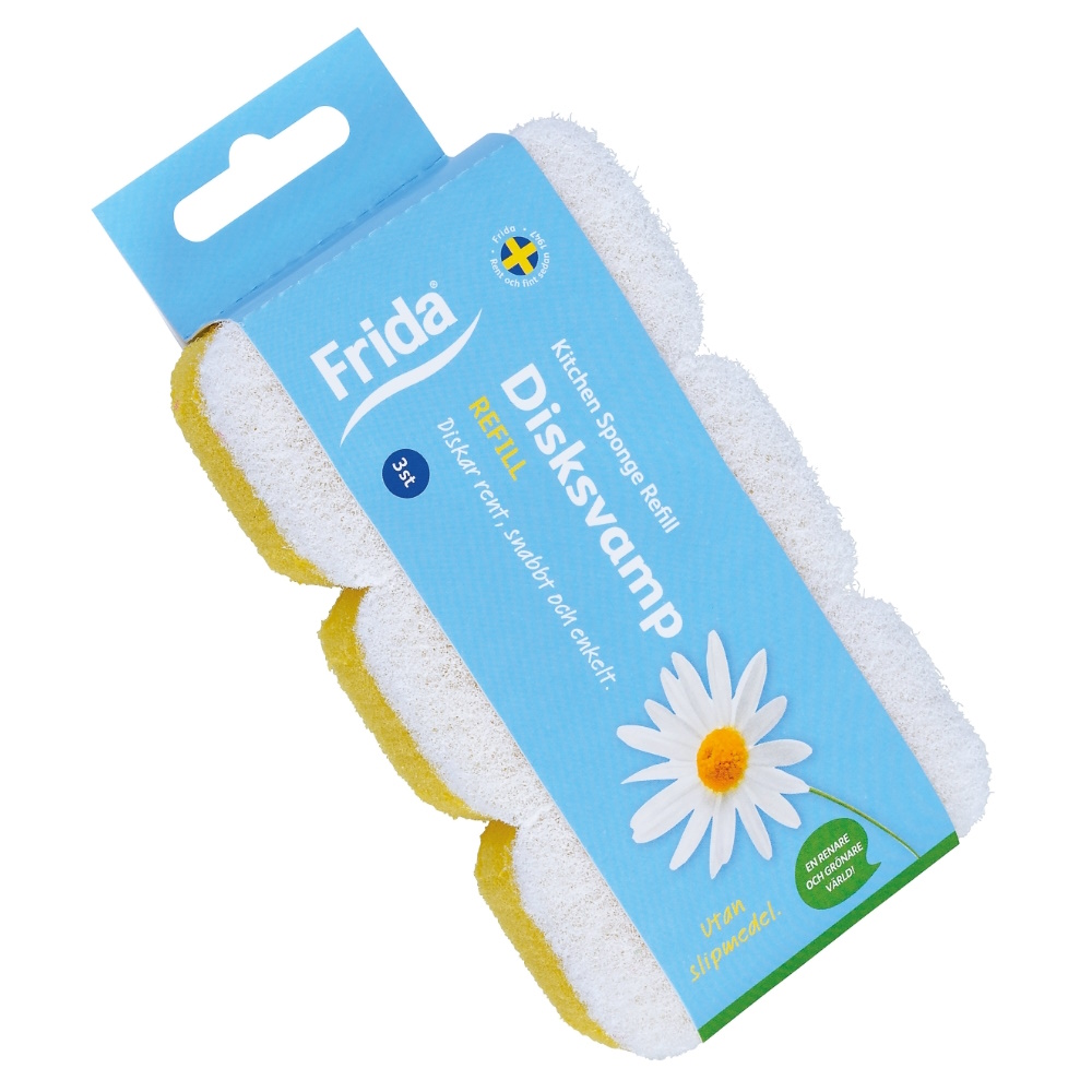 Disksvamp Refill, Vit, 12st, Frida