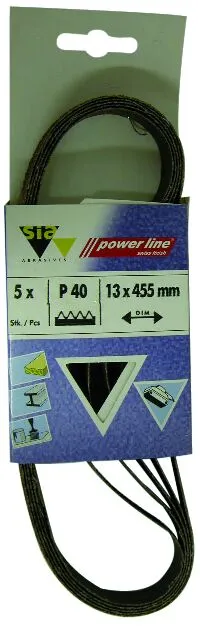 BANDSLIPPAPPER 13X455MM 5-P