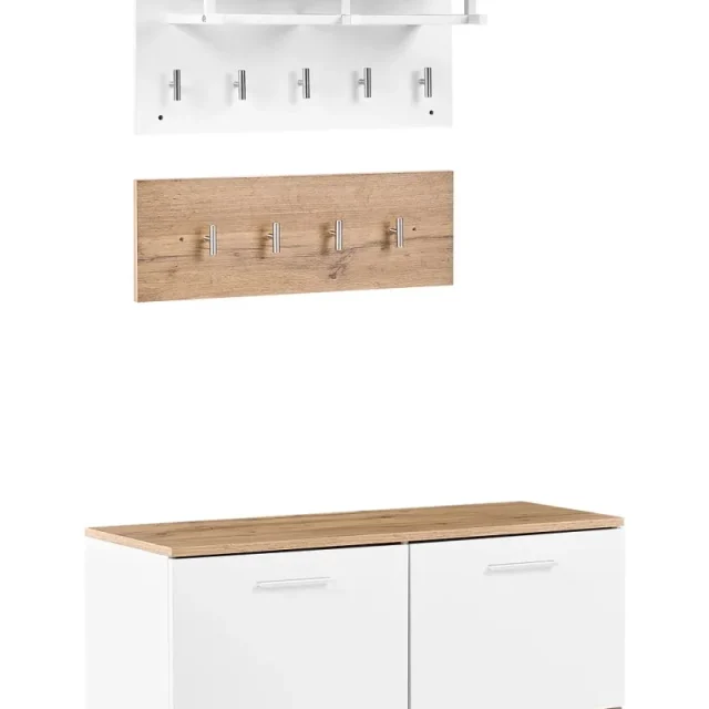 Set med hallmöbler ESTEVAN Vit