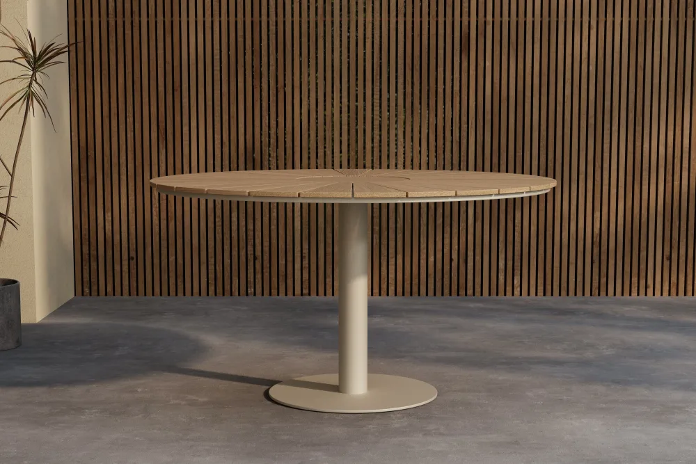 Venture Home Croft Matbord beige, Ø120 cm