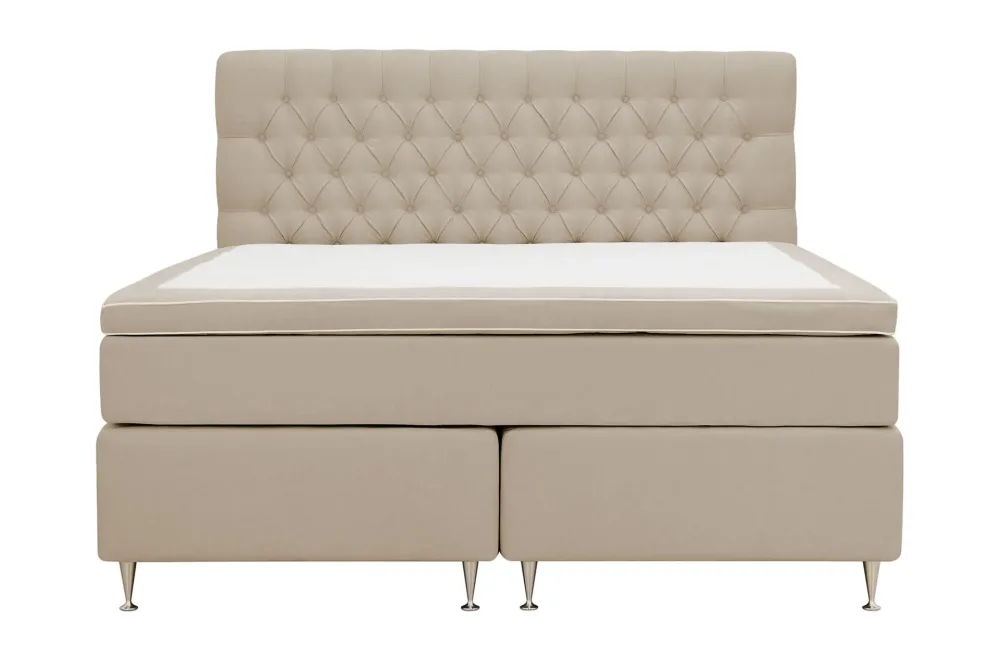 HVILA Lyx Komplett Sängpaket 160x200 cm Kontinentalsäng med knappad sänggavel