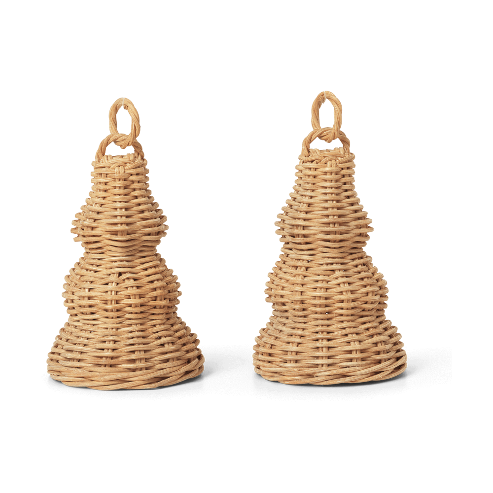 Braided Bell Baubles julhänge 2-pack, Natural
