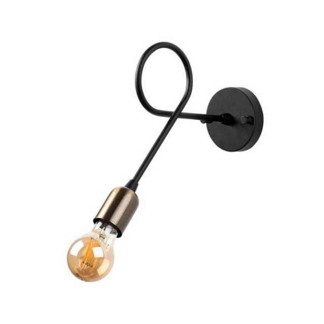 Vägglampa Ranju Svart / Antik